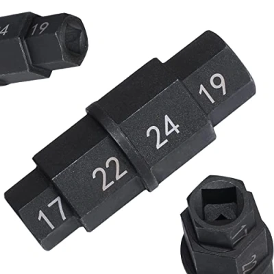 Image of DPTOOL Motorcycle Spindle Tool, Hex Axle Tool Front Wheel, 3/8 Inch 17mm 19mm 22mm 24mm Allen Socket Driver