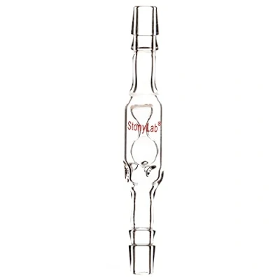 Image of stonylab Glass Check Valve, Borosilicate Valve with Dual 3/8 inch Hose Connections