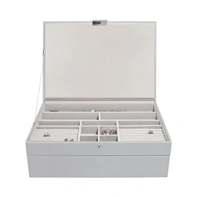 Image of Stackers Pebble Grey Supersize Jewellery Box, Set of 2