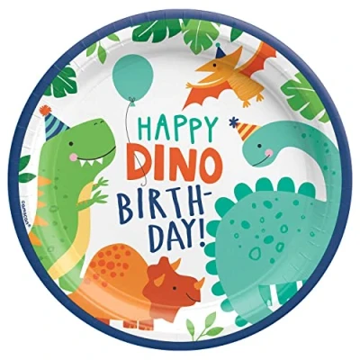 Image of Amscan 9912584 Dino Mite 23Cm Paper Plate