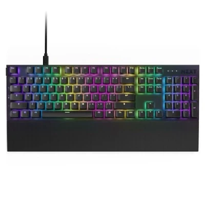 Image of NZXT Function 2 2024 Full Size Optical Gaming Keyboard Illuminated RGB 8K Polling Rate Linear Switches Adjustable Actuation Hot Swappable Wrist Rest Black USA (QWERTY)