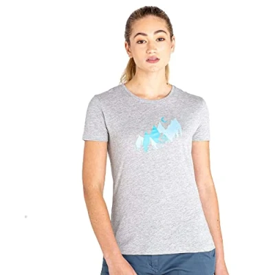 Image of Dare2b Women&#039;s Peace of Mind Tee T Shirt, Ash Grey Marl, 6