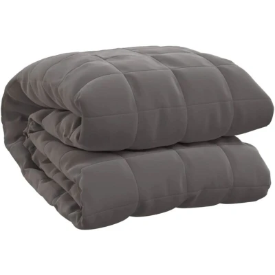 Image of vidaXL Weighted Blanket Grey 200x225 cm 9 kg Fabric
