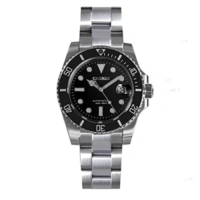 Image of Cronos Upgrade Sub Diver Luxury Men&#039;s Watches Stainless Steel Bracelet Full Lume Ceramic Bezel 200 Meters Water Resistant Wristwatch (Color 1)