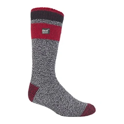 Image of HEAT HOLDERS Mens New Patterned Warm Winter Striped Twist Thermal Socks in 10 colours, size 6 11 UK 39 45 Eur (Lorton)