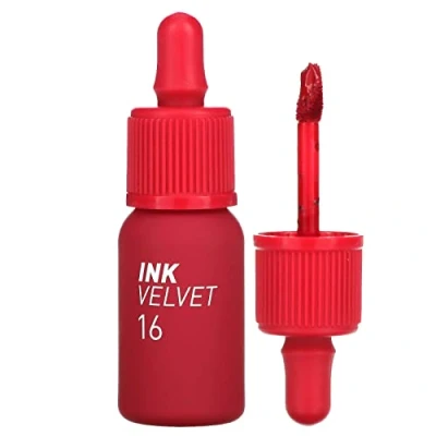 Image of Peripera Lip Ink Velvet Tint Soft Glowing Cosmetics Smooth And Shining,Long Lasting Makeup Heart Fuchsia Pink