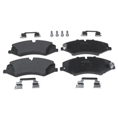 Image of LR015578, LR016962, LR021253, LR026220, LR026221 Brake pad set BLUE PRINT ADJ134204 Front Axle prepared for wear indicator with screw