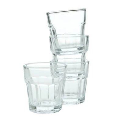 Image of AIOS Set of 5 Virtually Unbreakable Stackable Plastic Shot Glasses 4cl/40ml