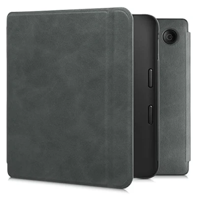 Image of kwmobile Case Compatible with Kobo Libra 2 Cover for eReader Magnetic Closure Anthracite