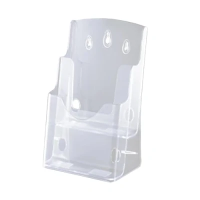 Image of Harilla Acrylic Brochure Holder Freestanding Flyer Rack File Leaflet Clear Table Stand Display for s Menu Office Restaurant Reception, A6 2 Tier