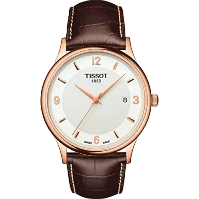 Image of Tissot Rose Dream 18k Mens Brown Watch T9144107601700 Leather (archived) One Size
