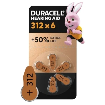 Image of Duracell size 675 Hearing Aids batteries (pack of 6) +50% Extra Life, Easy Installation, 100% recyclable packaging, guaranteed 4 years in storage