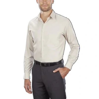 Image of Van Heusen Men&#039;s Big Dress Shirt Tall Fit Poplin, Stone, 18.5&quot; Neck 37&quot; 38&quot; Sleeve