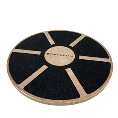 Image of RPM Power Balance Board Wooden for Training, Injury Prevention &amp; Rehabilitation (Wobble Classic)