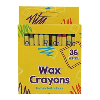 Image of HOVUK® Kids Wax Crayons Safe, Non Toxic Toddler First Easy Grip Art Craft and, Learning Drawing Pen Stackable Toys, Decorative Easter Toys for Baby (Wax 36 Pack)