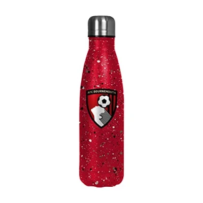 Image of Forever Collectibles UK FOCO Championship Football AFC Bourenmouth Fan Thermal Paint Splatter Insulated 500ml Bottle