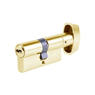 Image of Tesa Assa Abloy T65B3040L Standard Safety Cylinder T60 Brass Plated 30 x 40 mm Wrench Long Cam Button