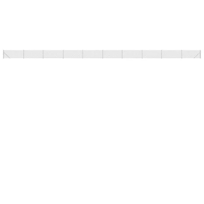 Image of vidaXL Chain Link Fence with Flange Silver 0.8x25 m