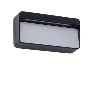 Image of Lucande LED outdoor wall light Tiburia, black, aluminium