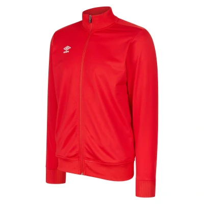 Image of Umbro Club Essential Bench men&#039;s Tracksuit jacket in Red