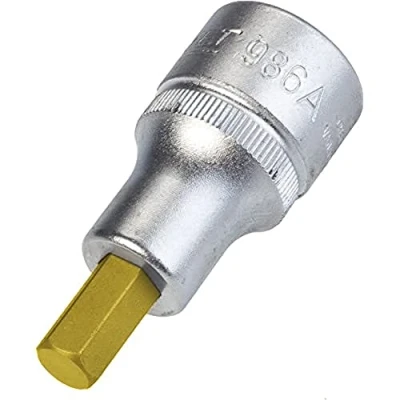 Image of HAZET 986A 5/16 Hexagon Profile Screwdriver Socket CVD Tin Coated