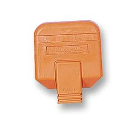 Image of Permaplug Orange Heavy Duty Plug Top 13A 13 Amp Fused 3 Pin with various pack size (10)