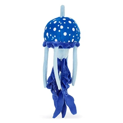 Image of Zappi Co Plush Children&#039;s Stuffed Soft Cuddly Toy Part of Safari Animals Collection, Perfect for Kids (23cm Height) (Jellyfish (Blue/White))