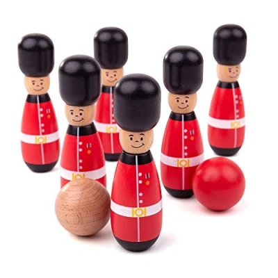 Image of Bigjigs Toys Wooden Guardsman Skittles Tabletop Games