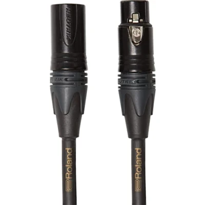 Image of Roland Gold Series Microphone Cable Rmc G25, Black, Length: 25 Ft./7.5 M