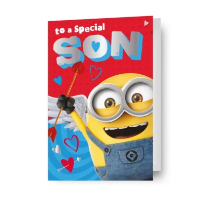 Image of Despicable Me Valentine&#039;s Day Card, To a Special Son, Valentine Card