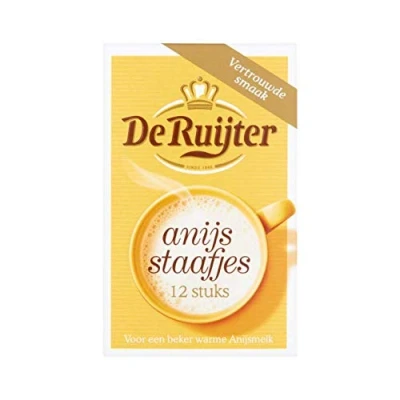 Image of Anise Sugar De Ruijter Sticks 12 Pieces Total Weight 6 Grams