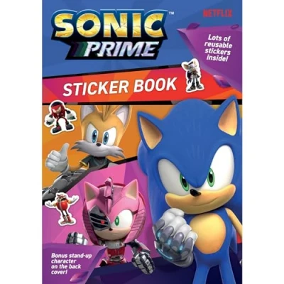 Image of ALLIGATOR Sonic Prime Sticker Book, Books, Stickers, The Hedgehog GiftsSticker Activity Reusable Book