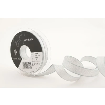 Image of Berisfords Ribbon, Silver, 15mm
