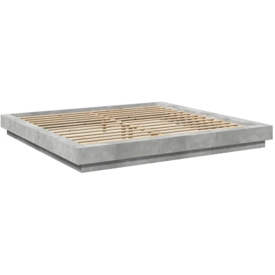 Image of vidaXL Bed Frame without Mattress Concrete Grey 180x200 cm Super King