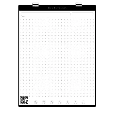 Image of ROCKETBOOK Orbit Letter Page Pack Smart Reusable Legal Pad Dot Grid