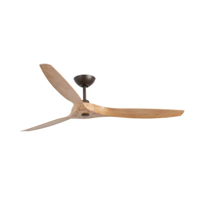 Image of Morea Large 3 Blade Ceiling Fan Dark Brown Wiz Smart System