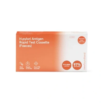 Image of Advanced Stomach Ulcer Test Kit 1 Pack Helicobacter H Pylori Faecal for Detection 5 Minute Turnaround PH Indicator CE Certified