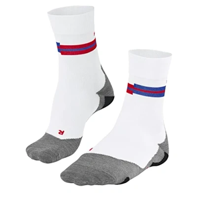 Image of Falke RU5 Men&#039;s Running Socks Size 39 41 White/Grey, Breathable &amp; Cushioned for Comfort