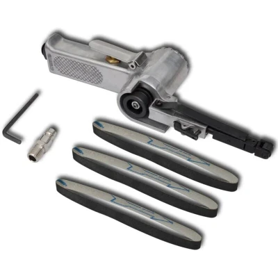 Image of vidaXL Airpress Pneumatic Belt Sander with 3 Pcs Belts