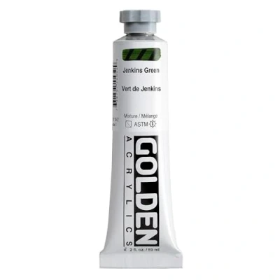 Image of Pro Art Golden Heavy Body Acrylic Paint 2 oz Jenkins Green