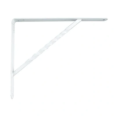 Image of Amig Wall Shelf Pin Metal Square for Shelves Angle Bracket Steel White Dimensions: 200 x 150 mm Max Recommended Weight: 225 kg