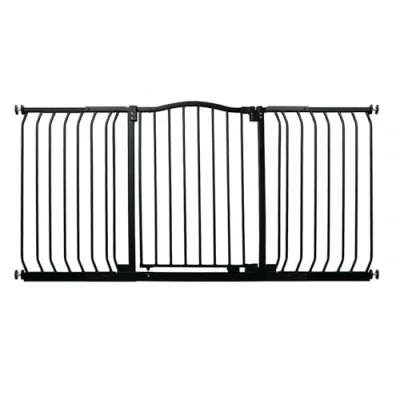 Image of Bettacare Curved Top Pet Gate, 197cm 206cm, Matt Black, Pressure Fit for Dogs and Puppies, Easy Installation Barrier