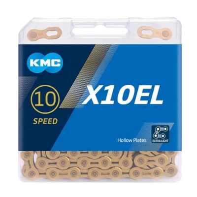 Image of KMC Unisex&#039;s X10el Chain, Ti N Gold, 114 Link