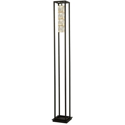 Image of Elevator 1 Light Floor Lamp, Matt Black Frame 3000K