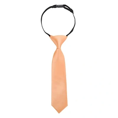 Image of DQT Plain Satin Pre Tied Elasticated Adjustable Neck Tie for Boys 0 2 Years Old Coral