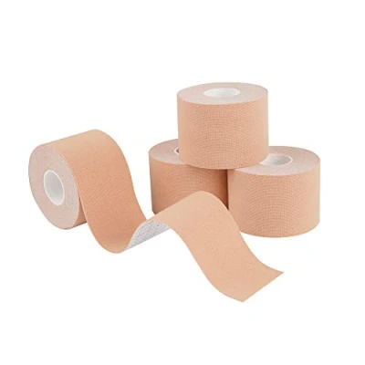 Image of Kinesiology Tape Knee and Muscle Support, K Sports for Pain Relief &amp; Physio Therapy (4 Pack Beige)