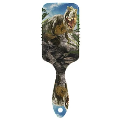 Image of Linomo Hair Brush Animal Dinosaur Air Cushion Massage Comb for Women Kids, Nylon Wet Dry Curly