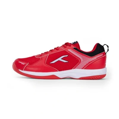 Image of HUNDRED Men&#039;s Court Star Sneaker, Red/White, 10 UK