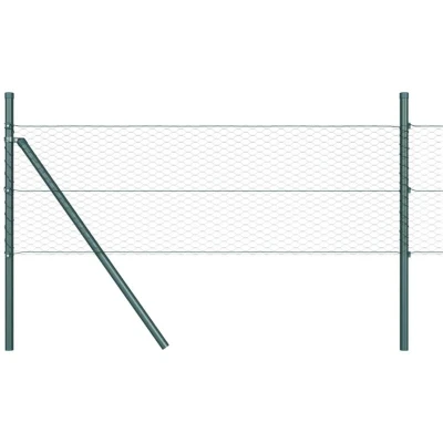 Image of vidaXL Hexagon Fence Grey 0.4x100 m Steel