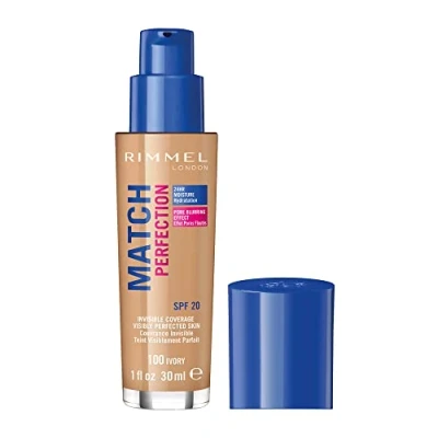 Image of Rimmel Match Perfection Foundation 100 Ivory